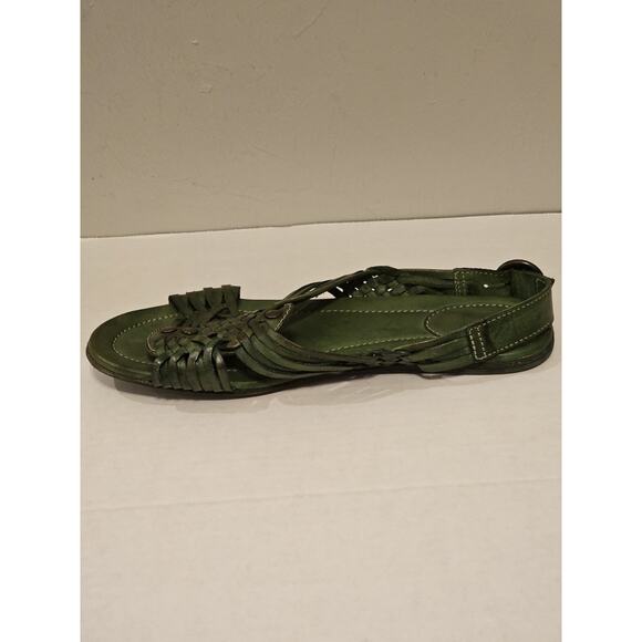 Frye Jacey Green Huarache Leather Sandals Women’s Size 9 - Picture 3 of 9